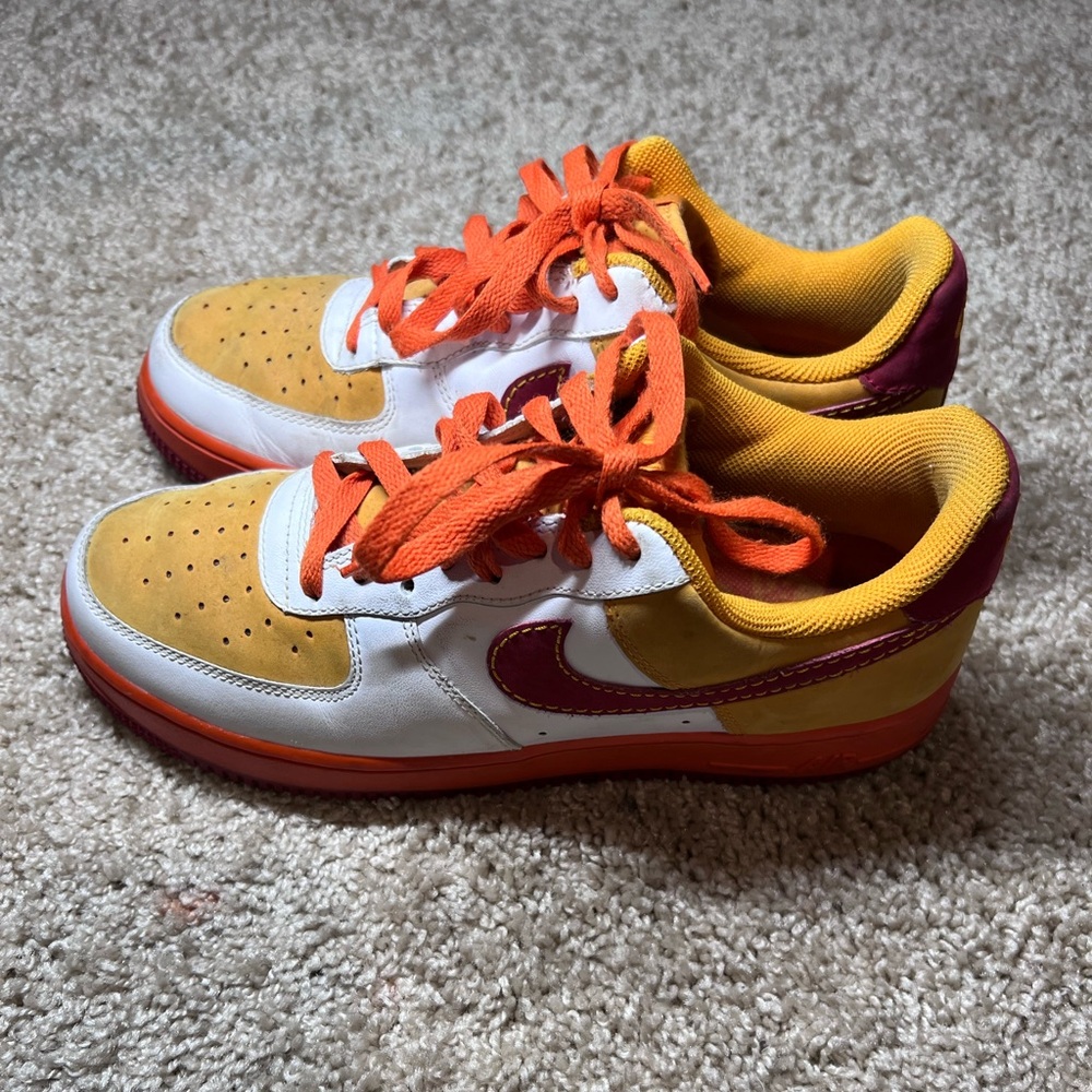 Orange and Yellow Nike Air Force 1 ‘07